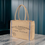 KAF Home Jute Market Tote Bag with Handles (Bell Jardinere)
