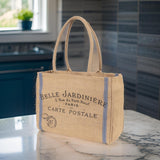 KAF Home Jute Market Tote Bag with Handles (Bell Jardinere)