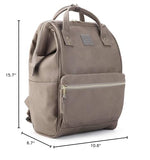 Kah&Kee Leather Backpack for Women and Men 15 - inch Laptop Bag | Teacher Professional, Diaper Bag Backpack, Ideal for Work, School, Nurse, College & Travel (Dark Gray, Medium)