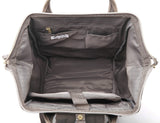 Kah&Kee Leather Backpack for Women and Men 15 - inch Laptop Bag | Teacher Professional, Diaper Bag Backpack, Ideal for Work, School, Nurse, College & Travel (Dark Gray, Medium)