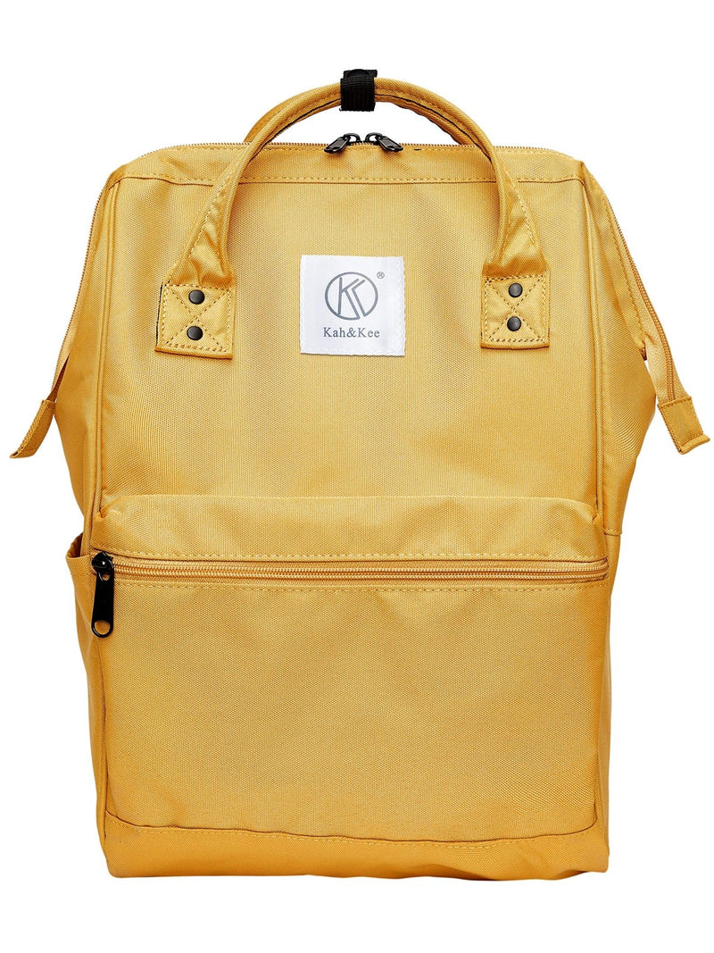 Kah&Kee Polyester Travel Backpack Functional Anti - theft School Laptop for Women Men (Yellow, Medium)