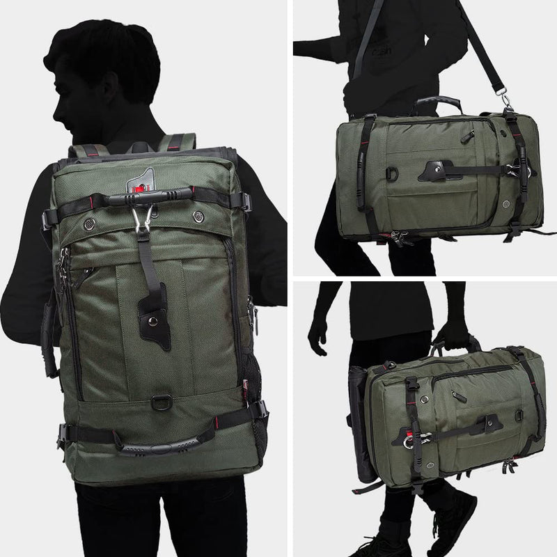 KAKA Travel Backpack, Carry On Backpack Durable Convertible Duffle Bag Fit for 15.6 Inch Laptop for Men and Women(Medium 35L)