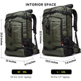 KAKA Travel Backpack, Carry On Backpack Durable Convertible Duffle Bag Fit for 15.6 Inch Laptop for Men and Women(Medium 35L)