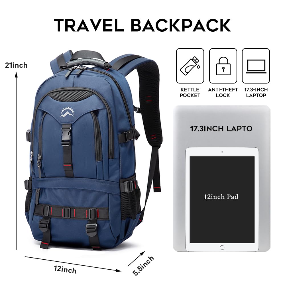 Kacka Rucksack KAKA Travel Backpack Fight Approved with 17.3 inch Laptop Lackpack ...