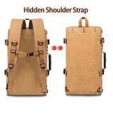 KAKA Travel Canvas Backpack,Carry On Bag Durable Backpack Duffle Bag Weekender Shoulder Bag Rucksack fit 15.6 Inch Laptop for Men and Women