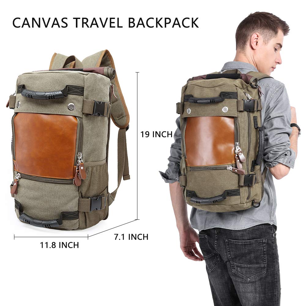 Kacka Rucksack KAKA Travel Laptop Backpack, Green, 15.6-inch Laptop Compartment ...