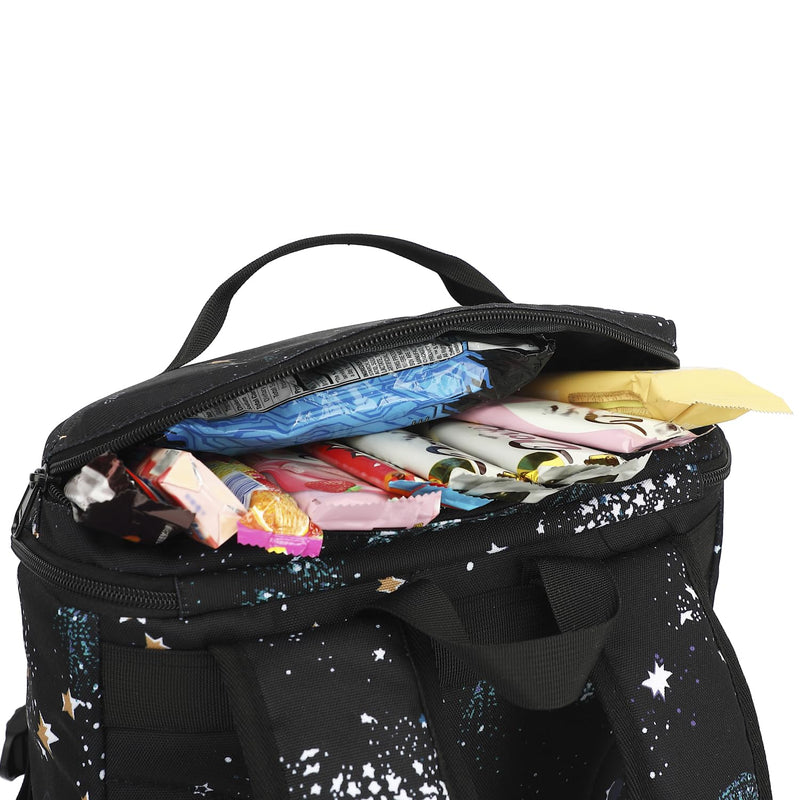 Kalesi Cooler Backpack 36 Cans Lightweight Insulated Backpack Cooler Leak - Proof Travel Camping Lunch Backpack Outdoor Cutlery Backpack for Men and Women (B - Starry Sky)
