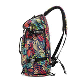 Kalesi Floral Gym Duffle Bag Backpack 4 ways for Women Waterproof with Shoes Compartment for travel Sport Hiking laptop Lightweight