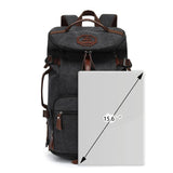 Kalesi Gym Duffle Bag Backpack 4 - Way Vintage canvas with Shoes Compartment for travel Sport Hiking laptop (Vintage black)