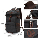 Kalesi Gym Duffle Bag Backpack 4 - Way Vintage canvas with Shoes Compartment for travel Sport Hiking laptop (Vintage black)