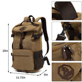 Kalesi Gym Duffle Bag Backpack 4 - Way Vintage canvas with Shoes Compartment for travel Sport Hiking laptop (Vintage coffee)