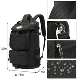 Kalesi Gym Duffle Bag Backpack 4 - Way Waterproof with Shoes Compartment for travel Sport Hiking laptop (Black)