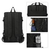 Kalesi Gym Duffle Bag Backpack 4 - Way Waterproof with Shoes Compartment for travel Sport Hiking laptop (Black)
