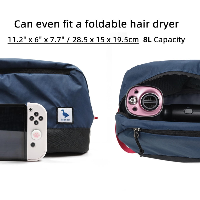 kalgoTeal Travel Toiletry Bag 8L, Large Packing Cube with Waterproof TPU Wet/Dry Compartment