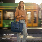 kalgoTeal Utility Tote Bag 15L, Over Shoulder & Crossbody Carry, Water Repellent, Full Zip, Laptop Sleeve