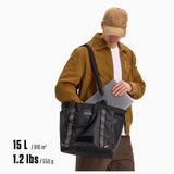 kalgoTeal Utility Tote Bag 15L, Over Shoulder & Crossbody Carry, Water Repellent, Full Zip, Laptop Sleeve