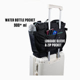 kalgoTeal Utility Tote Bag 15L, Over Shoulder & Crossbody Carry, Water Repellent, Full Zip, Laptop Sleeve