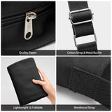 KALIDI Canvas Tote Bag Large Hobo Crossbody Shoulder Handbag BlackZipper Messenger Bag for Women or Men Casual College Work