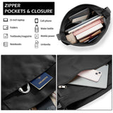 KALIDI Canvas Tote Bag Large Hobo Crossbody Shoulder Handbag BlackZipper Messenger Bag for Women or Men Casual College Work