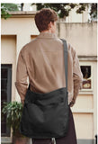 KALIDI Canvas Tote Bag Large Hobo Crossbody Shoulder Handbag BlackZipper Messenger Bag for Women or Men Casual College Work