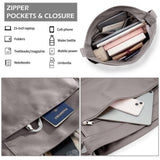KALIDI Canvas Tote Bag Large Hobo Crossbody Shoulder Handbag Zipper Messenger Bag for Women or Men Casual College Work