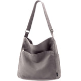 KALIDI Canvas Tote Bag Large Hobo Crossbody Shoulder Handbag Zipper Messenger Bag for Women or Men Casual College Work