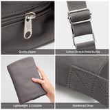 KALIDI Canvas Tote Bag Large Hobo Crossbody Shoulder Handbag Zipper Messenger Bag for Women or Men Casual College Work