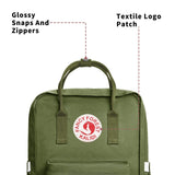 KALIDI Casual Laptop Backpack 15 Inches Classic Camping Rucksack Travel Outdoor Square Daypack College Hiking Gym Bag, Army Green