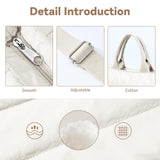 KALIDI Quilted Tote Bag, Puffer Hobo Bag Anti Splash Crossbody Zipper Gym Bag Large Casual Travel Work Daily Women, Beige