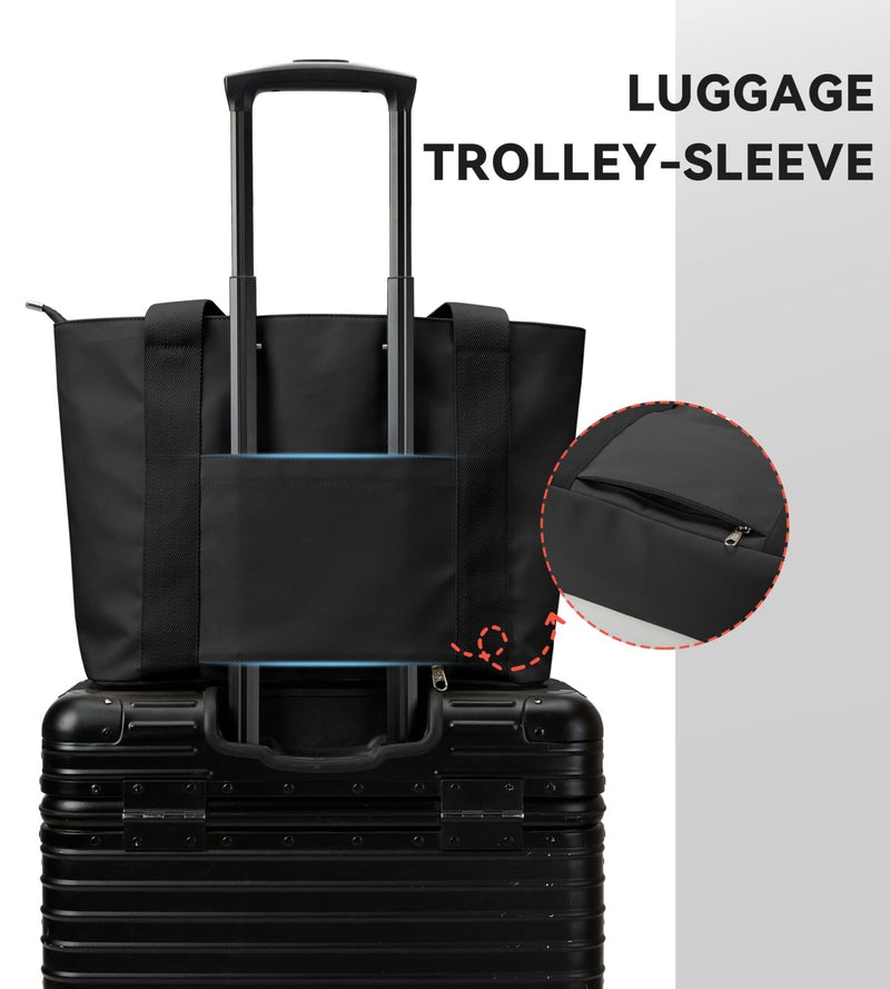 KALIDI Tote Bag for Women,Shoulder Bag with Laptop Compartment for work Leisure Nylon Top - Handle Foldable Weekend