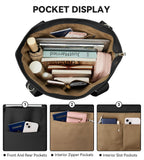 KALIDI Tote Bag for Women,Shoulder Bag with Laptop Compartment for work Leisure Nylon Top - Handle Foldable Weekend