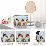Kalygon Cow Makeup Bags Makeup Organizer, Farm Cows Cute Milk Cattle Flowers Flax Toiletry Bags Travel Cosmetic Bag Makeup Purse Pouch Skincare Bag Wallet Bags For Women Female Mom Daughter