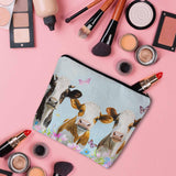 Kalygon Cow Makeup Bags Makeup Organizer, Farm Cows Cute Milk Cattle Flowers Flax Toiletry Bags Travel Cosmetic Bag Makeup Purse Pouch Skincare Bag Wallet Bags For Women Female Mom Daughter