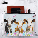 Kalygon Cow Makeup Bags Makeup Organizer, Farm Cows Cute Milk Cattle Flowers Flax Toiletry Bags Travel Cosmetic Bag Makeup Purse Pouch Skincare Bag Wallet Bags For Women Female Mom Daughter