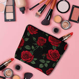 Kalygon Woman Rose Makeup Bag - Blossom Flower Roses Red Travel Cosmetic Bags Toiletry Makeup Organizer Pencil Pouch For Owners Lady Birthday Gifts