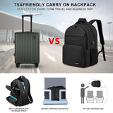 kamater School Backpack for Teen Boys & College Students - 15.6 Inch Large Capacity Laptop Bookbag with Sturdy Water Resistant Anti - Theft | Multiple Compartments Backpack, Black