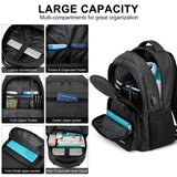 kamater School Backpack for Teen Boys & College Students - 15.6 Inch Large Capacity Laptop Bookbag with Sturdy Water Resistant Anti - Theft | Multiple Compartments Backpack, Black