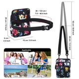 KAMO Multifunction Phone Bag One Shoulder Phone Waist Bag Diagonal Cross Bag Smart Phone Case Outdoor Bag Triple Zip Hipster Crossbody Purse for Women & Men