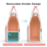 Kaome Lunch Backpack 15.6 Inch Laptop Backpack for Women with USB Port Nurse Gift Teacher Work Backpack Cooler Insulated Lunch Bag Waterproof Daypacks for Work Picnic Travel Anti - theft