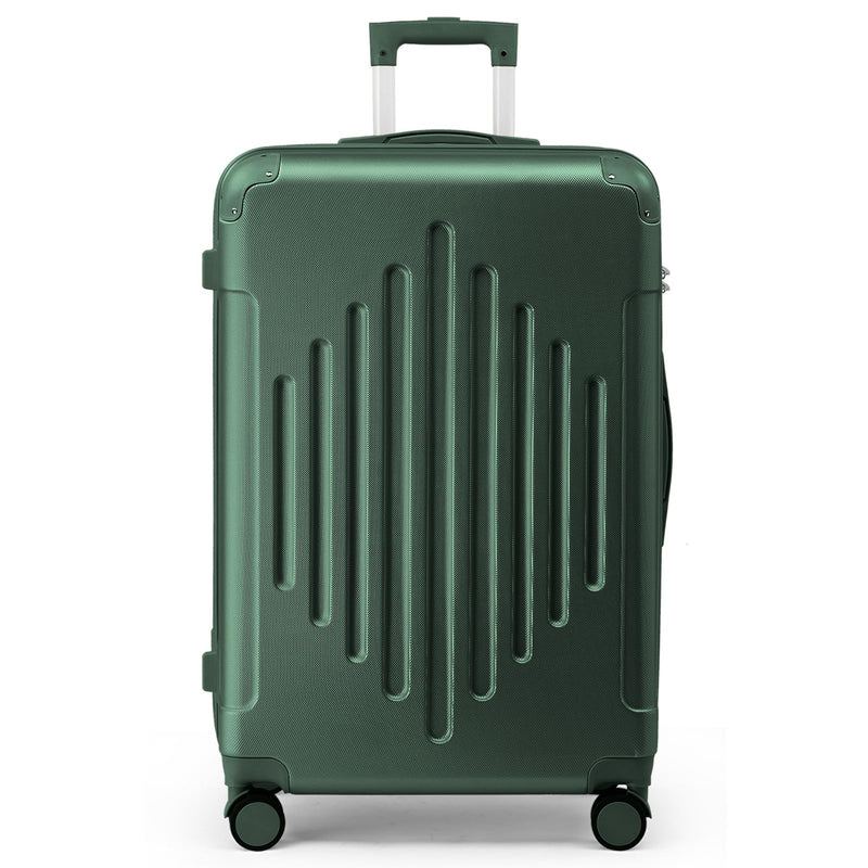 Karl home Hardside 28 Inch Checked Luggage with Dual 360° Spinner Wheels, ABS Hardshell Medium Check - in Suitcase with TSA Lock & Smooth Rolling Wheels for Men & Women Lightweight Travel, Dark Green