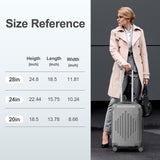 Karl home Luggage Set 3 Piece Suitcase Sets with TSA Lock Moulded Corner 4 Spinner Wheels, ABS Hardside Trolley Travel Case for Carry On Check - in Business Trip, Light Grey (20/24/28)