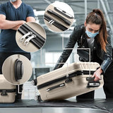 Karl home Luggage Set of 3 Hardside Suitcase Sets - Champagne (20/24/28)