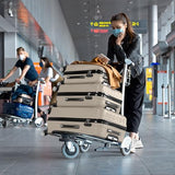 Karl home Luggage Set of 3 Hardside Suitcase Sets - Champagne (20/24/28)