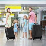 Karl home Luggage Sets 3 Piece, ABS Hardside Suitcase Set with Double Spinner Wheels & TSA Lock for Travel Business, 3 - Piece Set (20/24/28), Black