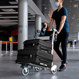 Karl home Luggage Sets 3 Piece, ABS Hardside Suitcase Set with Double Spinner Wheels & TSA Lock for Travel Business, 3 - Piece Set (20/24/28), Black