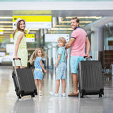 Karl home Luggage Sets 3 Piece, ABS Hardside Suitcase Set with Double Spinner Wheels & TSA Lock for Travel Business, 3 - Piece Set (20/24/28), Dark Gray