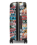 KARL LAGERFELD Paris Women's Logo Explosion Upright Hardside Suitcase, Multi, Medium
