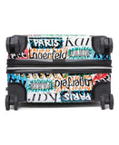 KARL LAGERFELD Paris Women's Logo Explosion Upright Hardside Suitcase, Multi, Medium