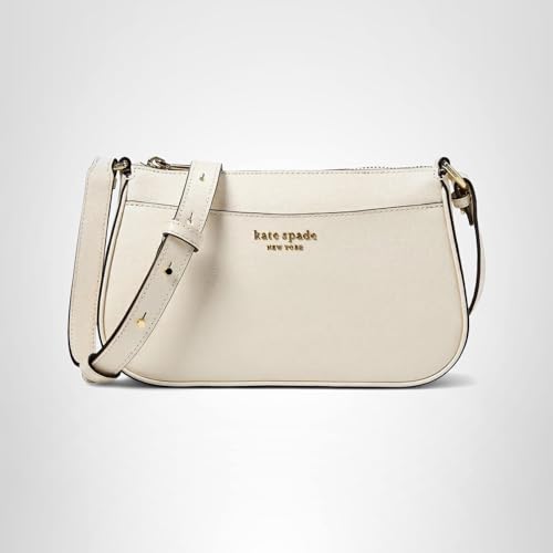 kate spade new york Bleecker Saffiano Leather Small Crossbody Bag, Parchment