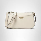 kate spade new york Bleecker Saffiano Leather Small Crossbody Bag, Parchment